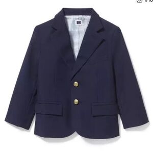 Janie and Jack Classic Navy Blazer with Gold Buttons